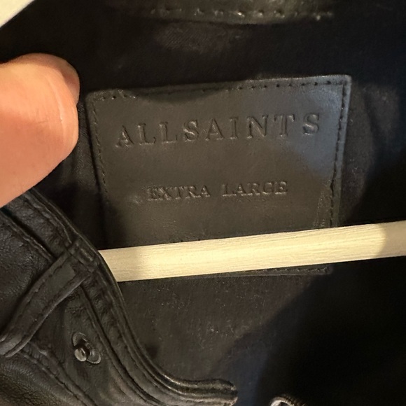 All saints men’s Cora leather jacket xl - Picture 3 of 8